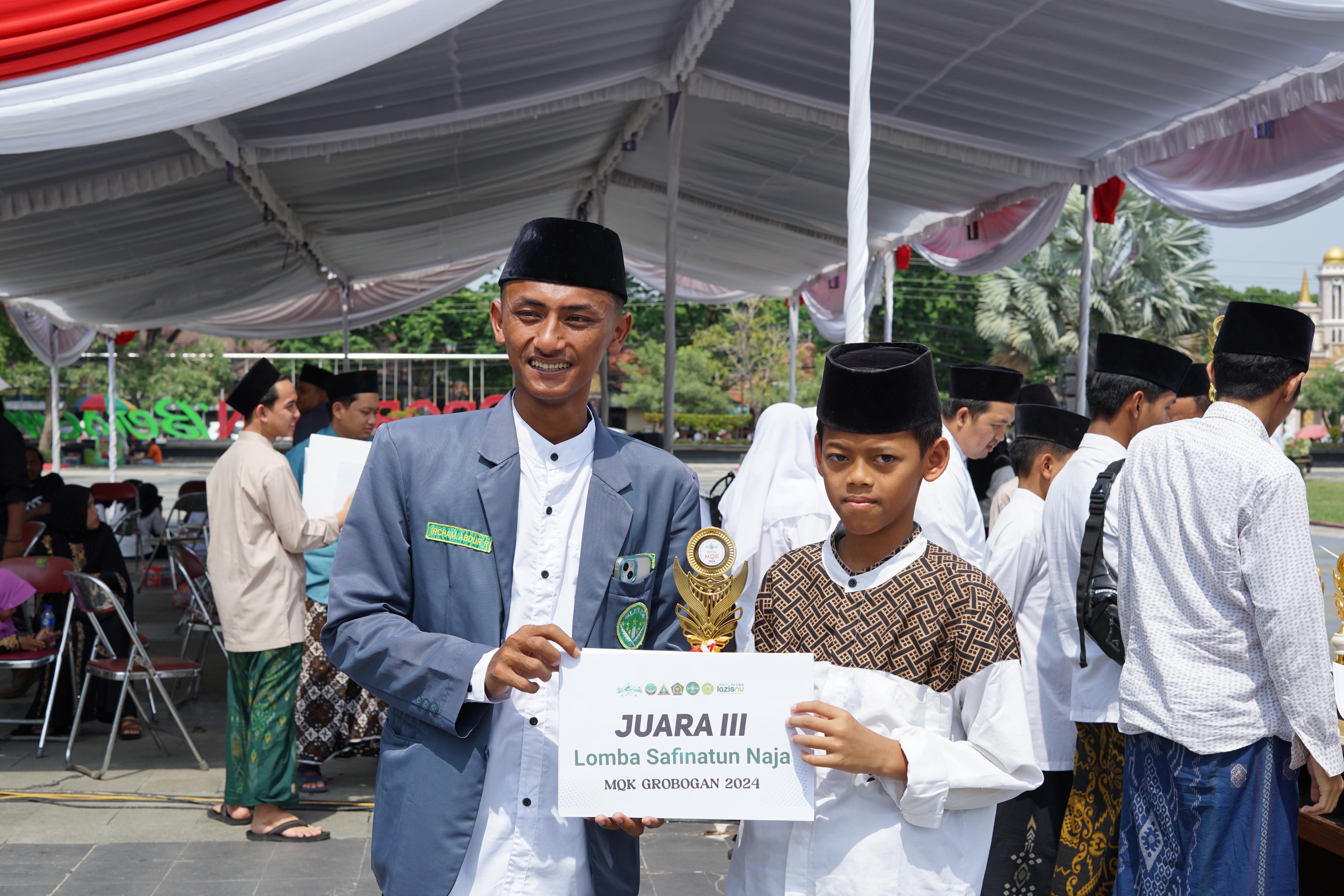 Foto Aditiya Arya S. Juara 3 MQK Safinatun Naja
